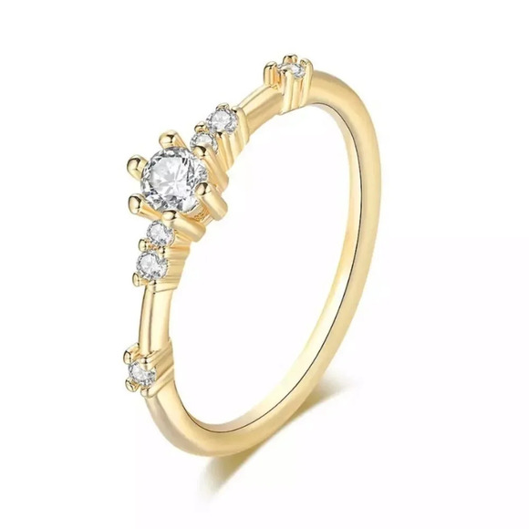 NEW! Dainty “Delphine” 18K Diamond Engagement Ring - Picture 9 of 9